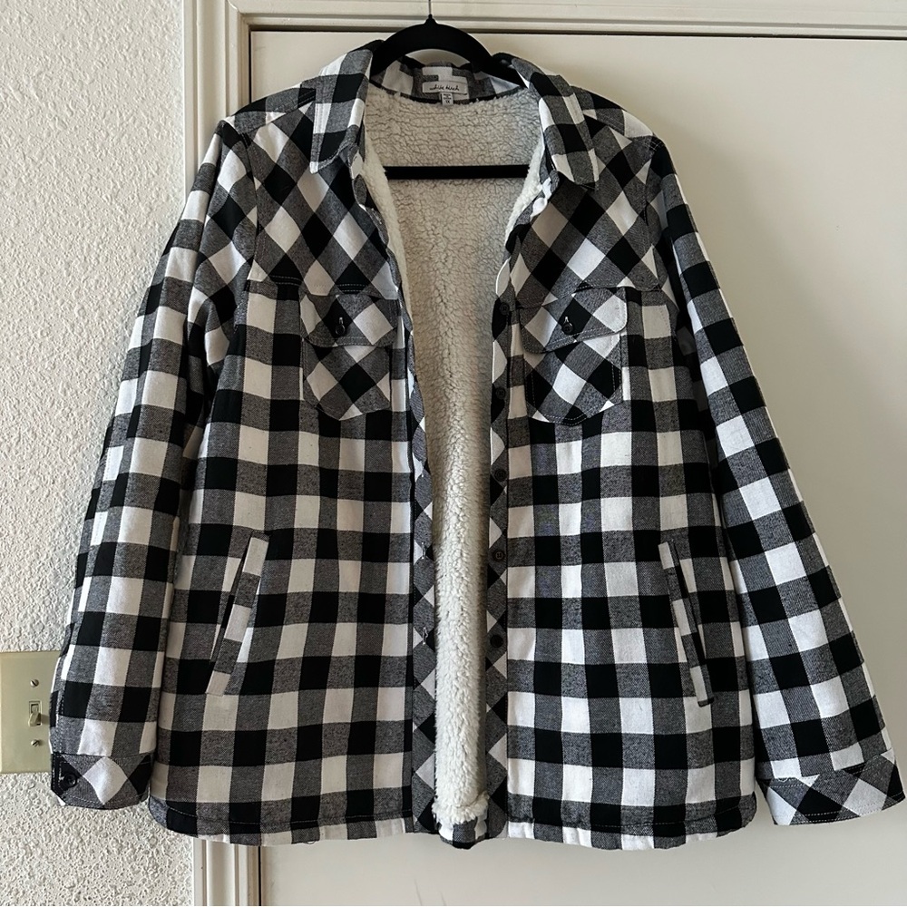 White Birch Black and White Utility Jacket